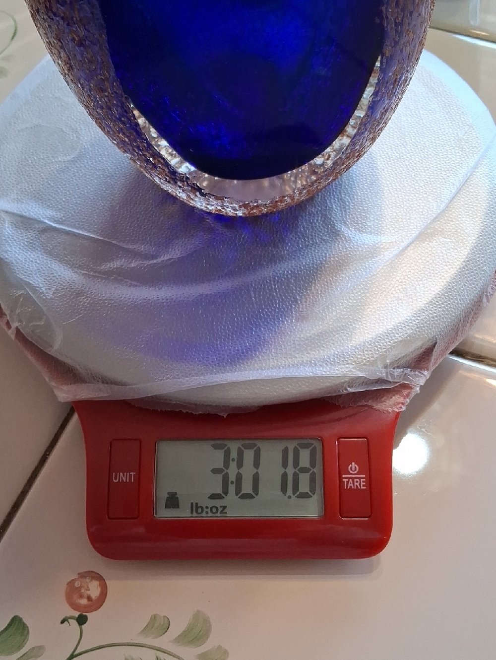 Super RARE Murano Cobalt Blue Glass Vase Gold TXTRD. By, Alessandro Mandruzzato. - Picture 13 of 16